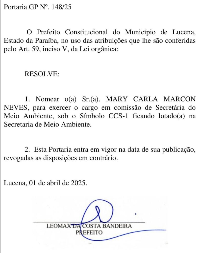 Léo Bandeira Nomeia Secretária Do Meio Ambiente E Substitui Secretário De Infraestrutura – Confira Toda Equipe Administrativa